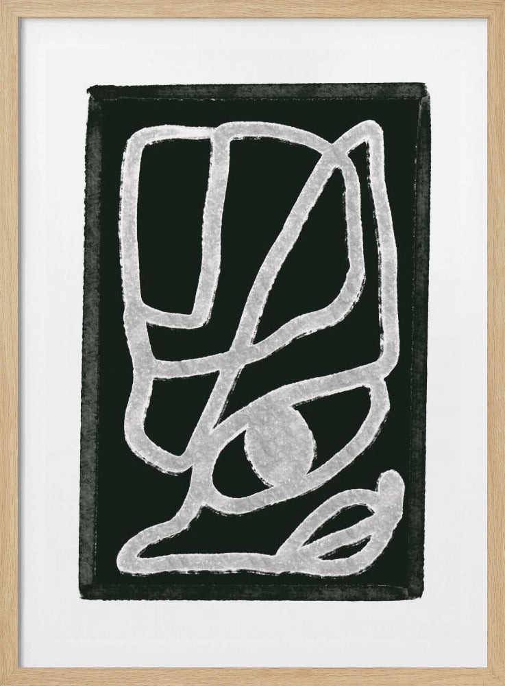 Zwarte abstracte lijnen | Poster