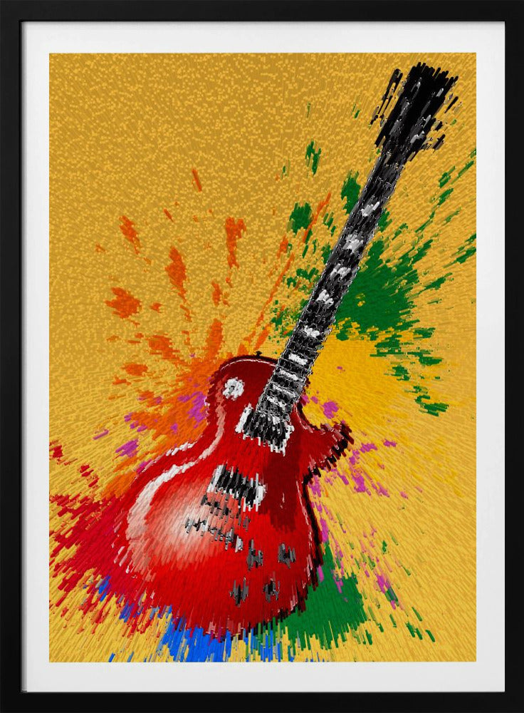 Elektrische gitaar popart exploderend | Poster