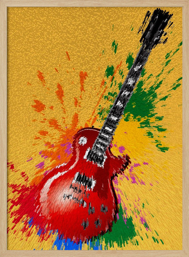 Elektrische gitaar popart exploderend | Poster