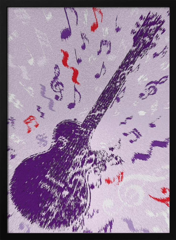 Elektrische gitaar popart exploderend | Poster