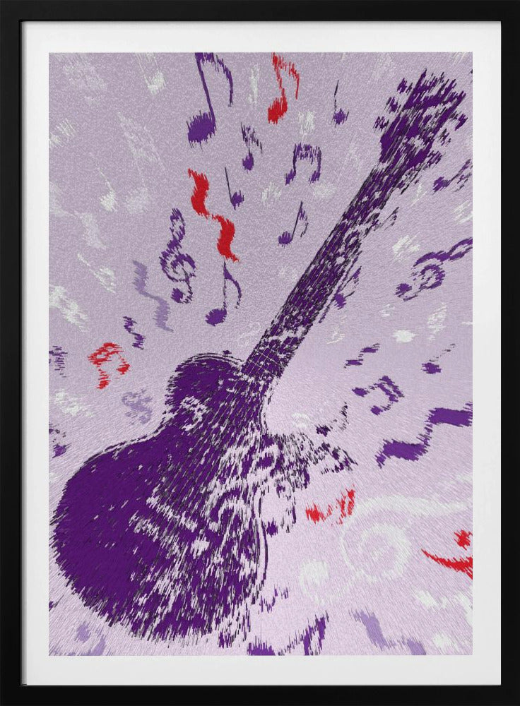 Elektrische gitaar popart exploderend | Poster