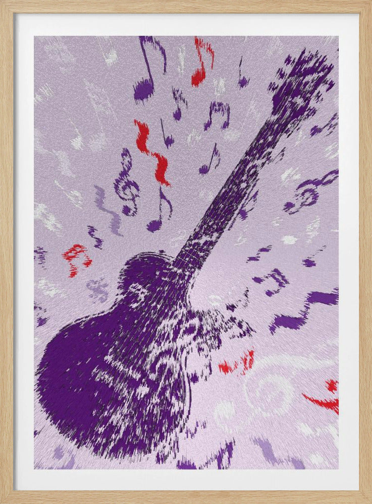Elektrische gitaar popart exploderend | Poster