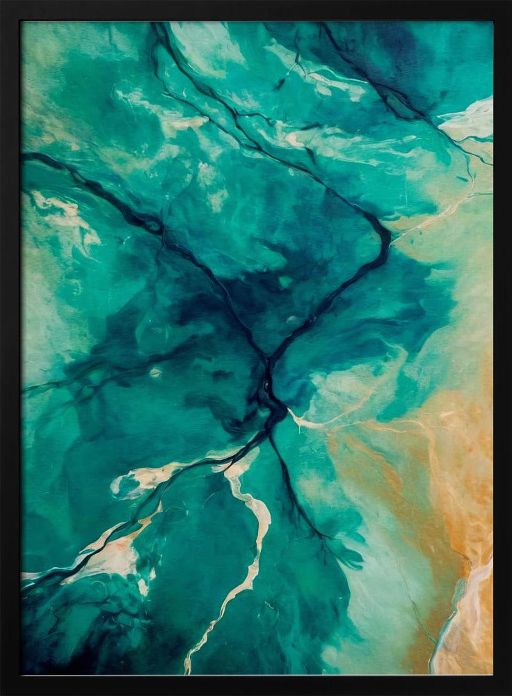 Luchtlandschappen en stromend water | Poster