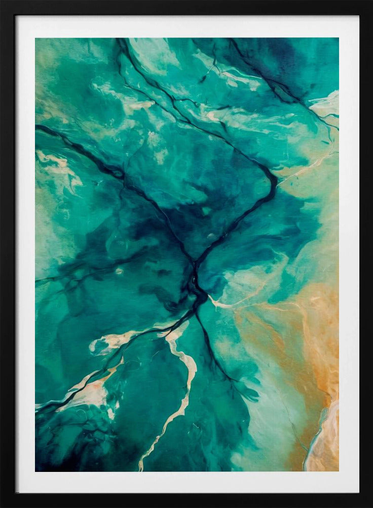 Luchtlandschappen en stromend water | Poster