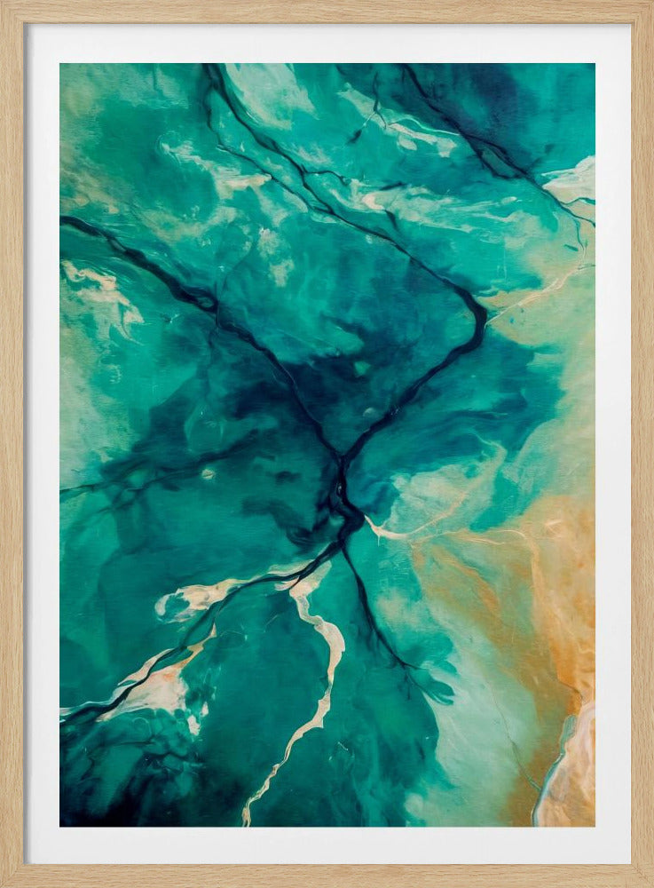 Luchtlandschappen en stromend water | Poster