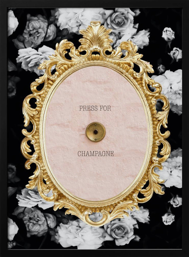 Champagnedonkere bloemenverhouding 2x3 | Poster