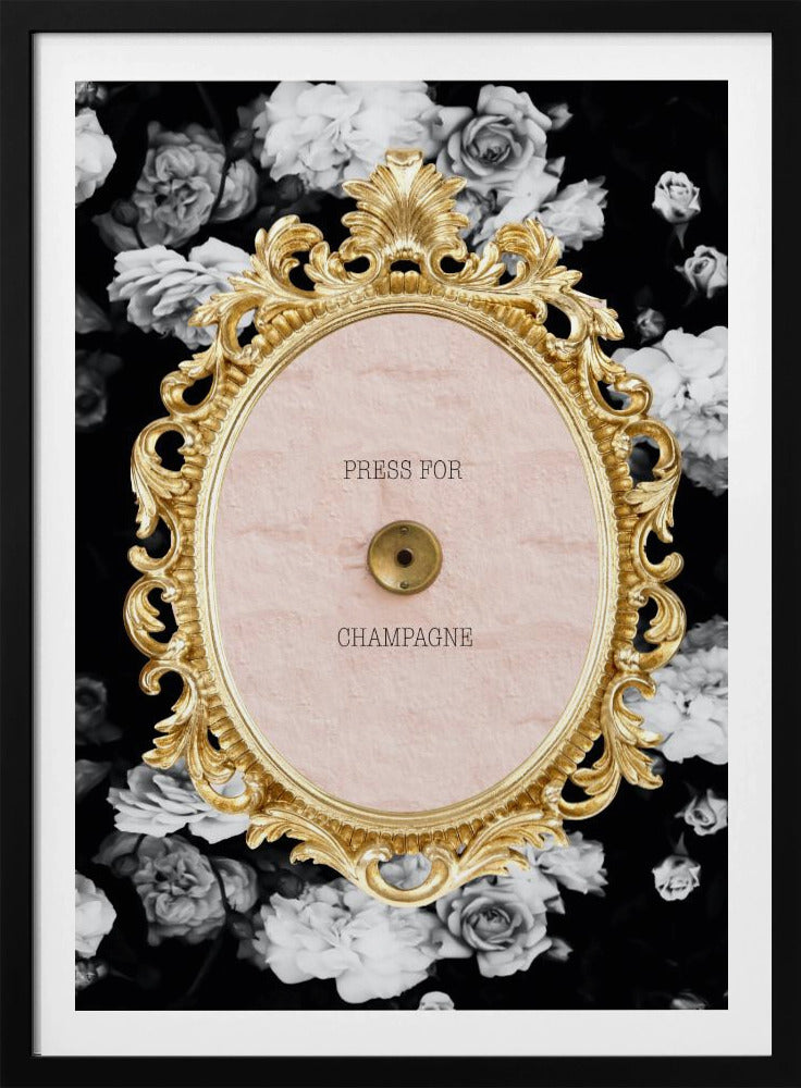 Champagnedonkere bloemenverhouding 2x3 | Poster