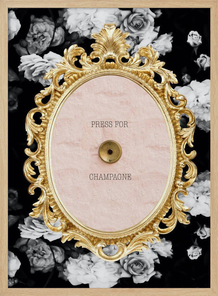 Champagnedonkere bloemenverhouding 2x3 | Poster