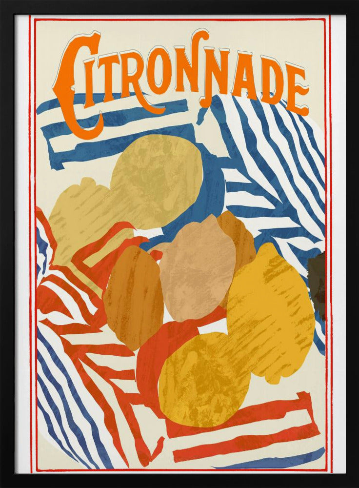 Citronnadeblauw en rood | Poster