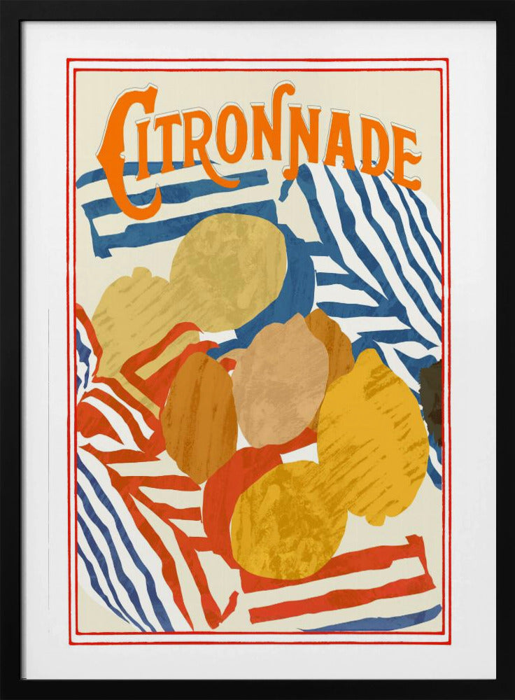 Citronnadeblauw en rood | Poster