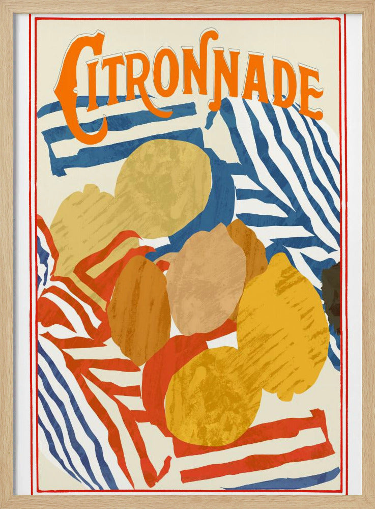 Citronnadeblauw en rood | Poster