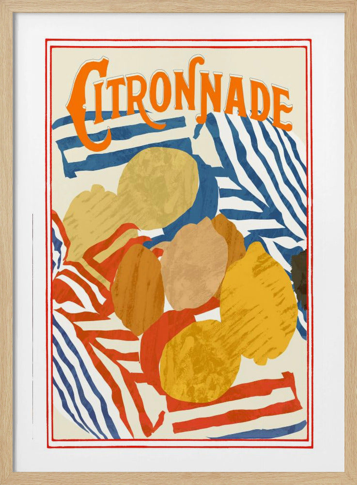 Citronnadeblauw en rood | Poster