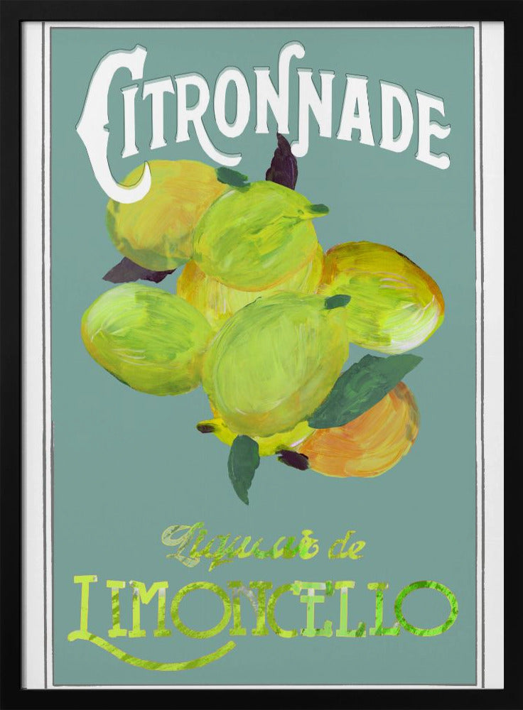 Citronnade Limoncello Op Blauw | Poster