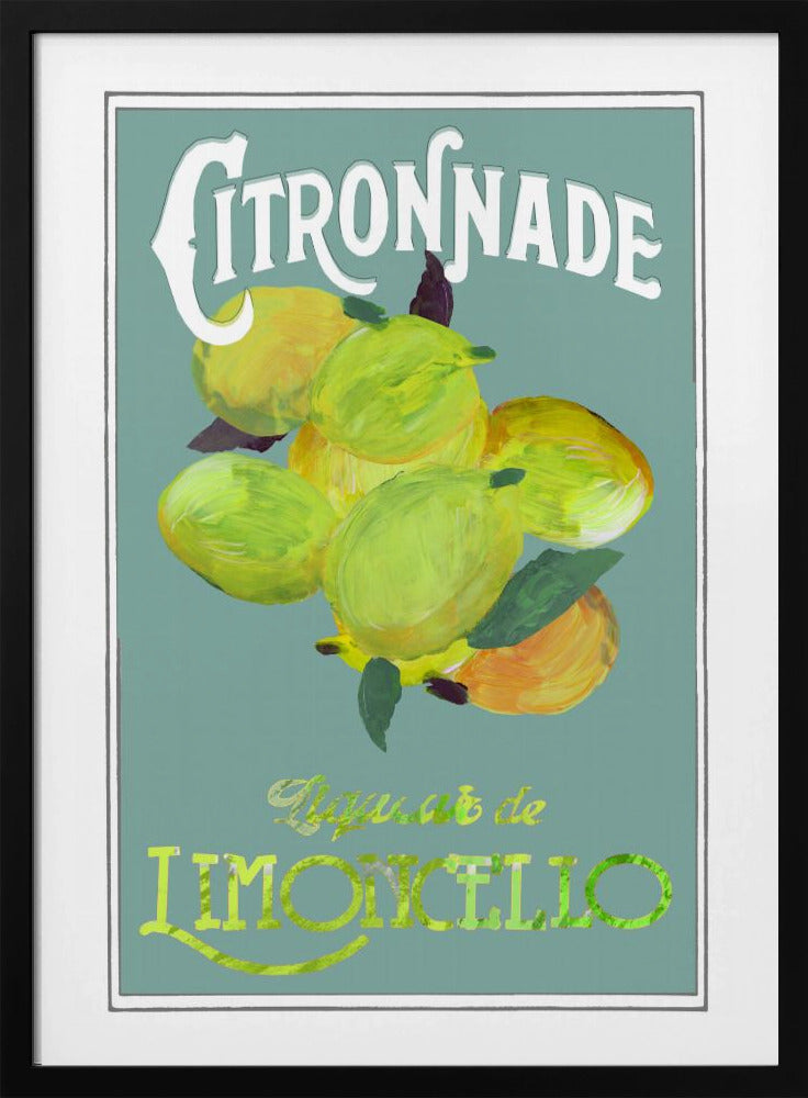 Citronnade Limoncello Op Blauw | Poster