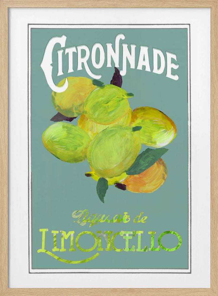 Citronnade Limoncello Op Blauw | Poster
