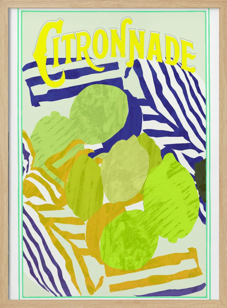 Citroengeel en groen | Poster