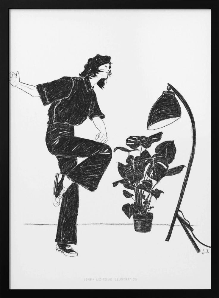 Jlr Dancingathome4 Zwart-wit exemplaar | Poster