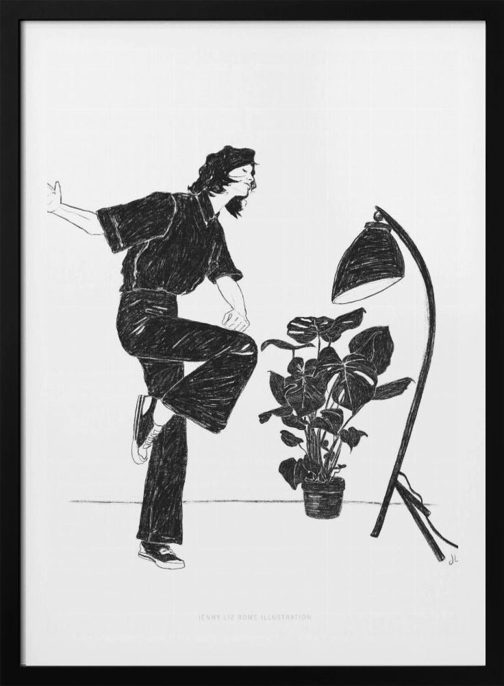 Jlr Dancingathome4 Zwart-wit exemplaar | Poster