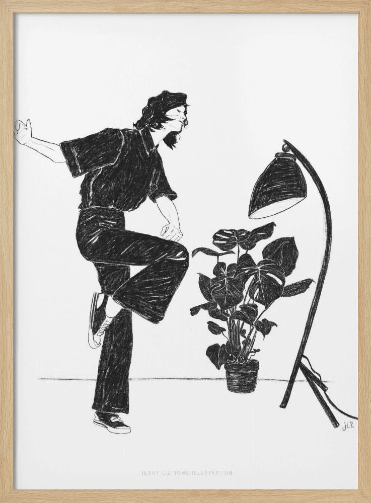 Jlr Dancingathome4 Zwart-wit exemplaar | Poster