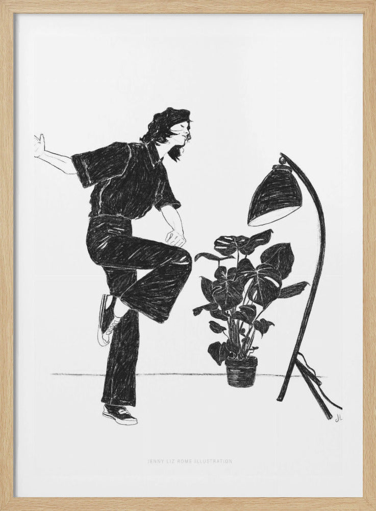 Jlr Dancingathome4 Zwart-wit exemplaar | Poster
