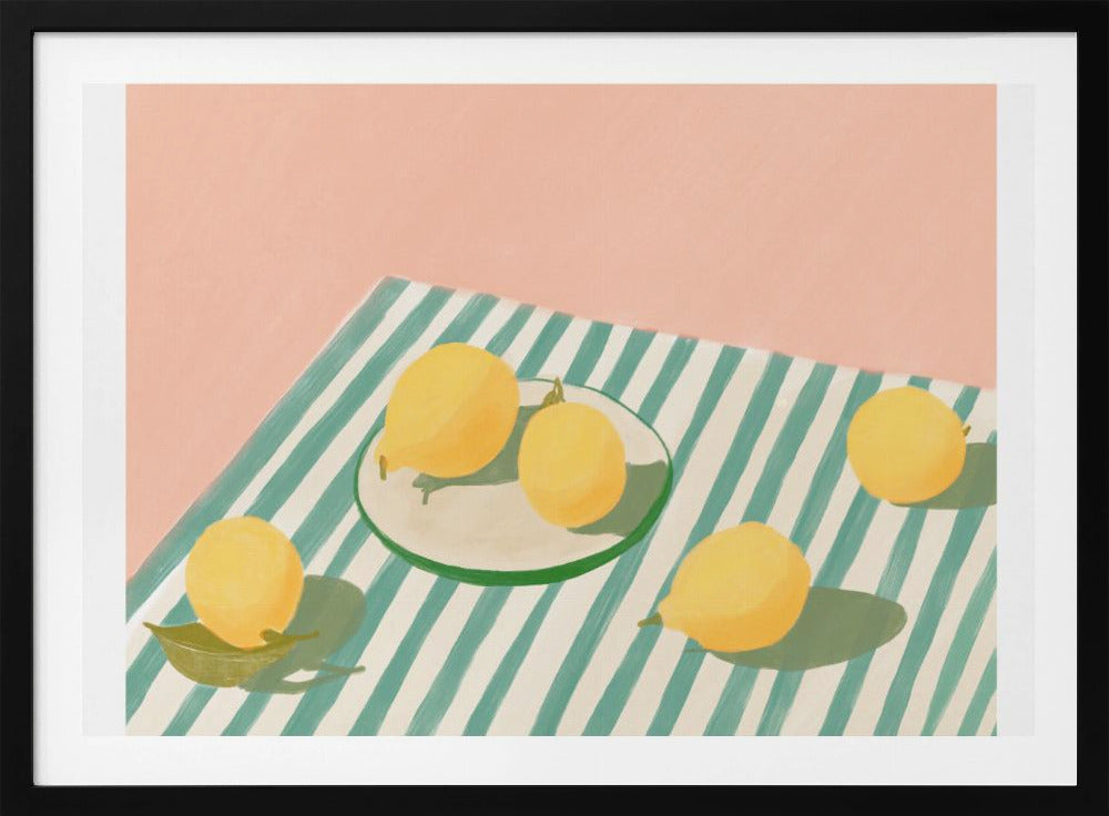 Citroenen en strepen | Poster