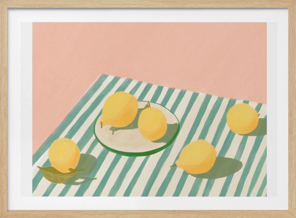 Citroenen en strepen | Poster