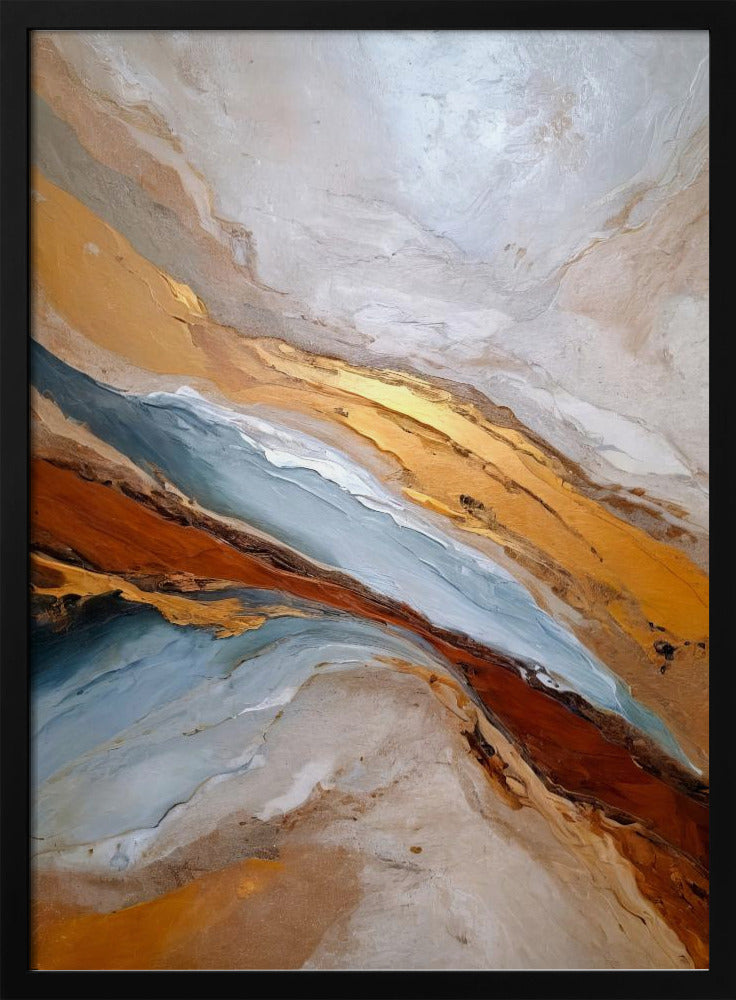 Gouden Horizon Golven | Poster