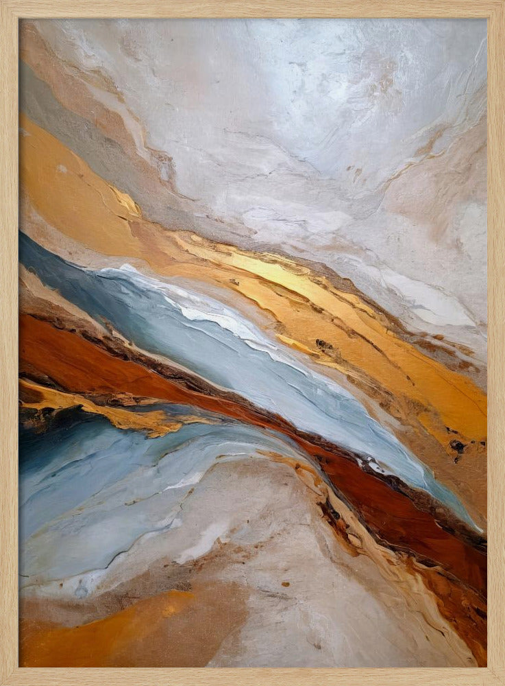 Gouden Horizon Golven | Poster