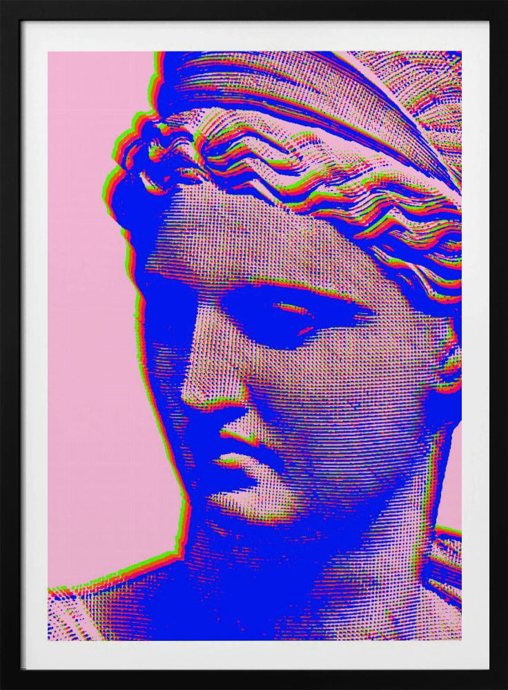 Levendige glitchbuste | Poster