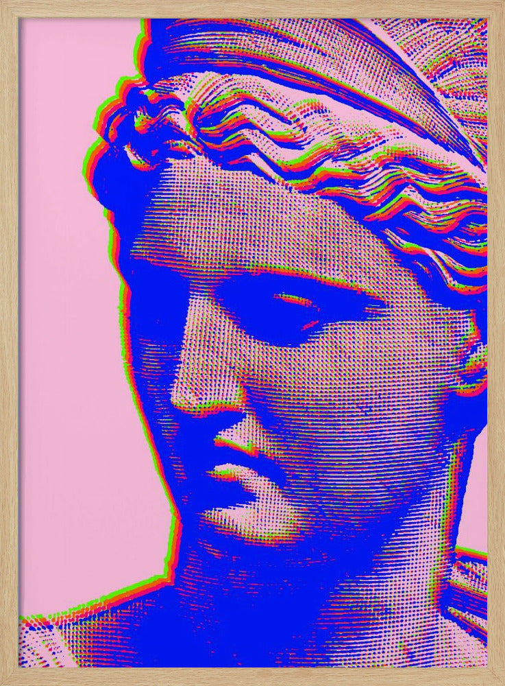 Levendige glitchbuste | Poster