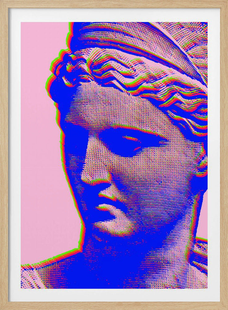 Levendige glitchbuste | Poster