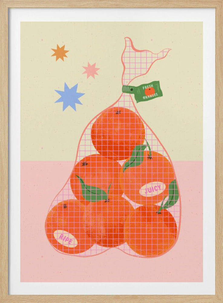 Verse en rijpe sinaasappelen | Poster