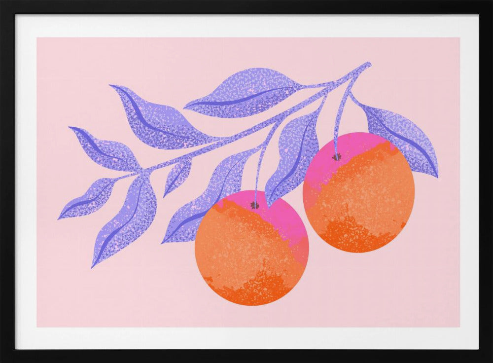 Abstracte oranje tak | Poster
