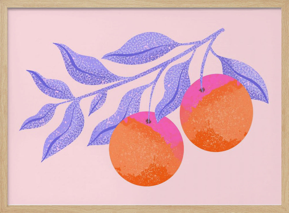 Abstracte oranje tak | Poster