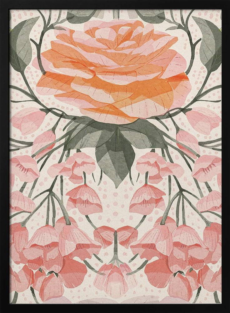 Cascading roze rozen | Poster