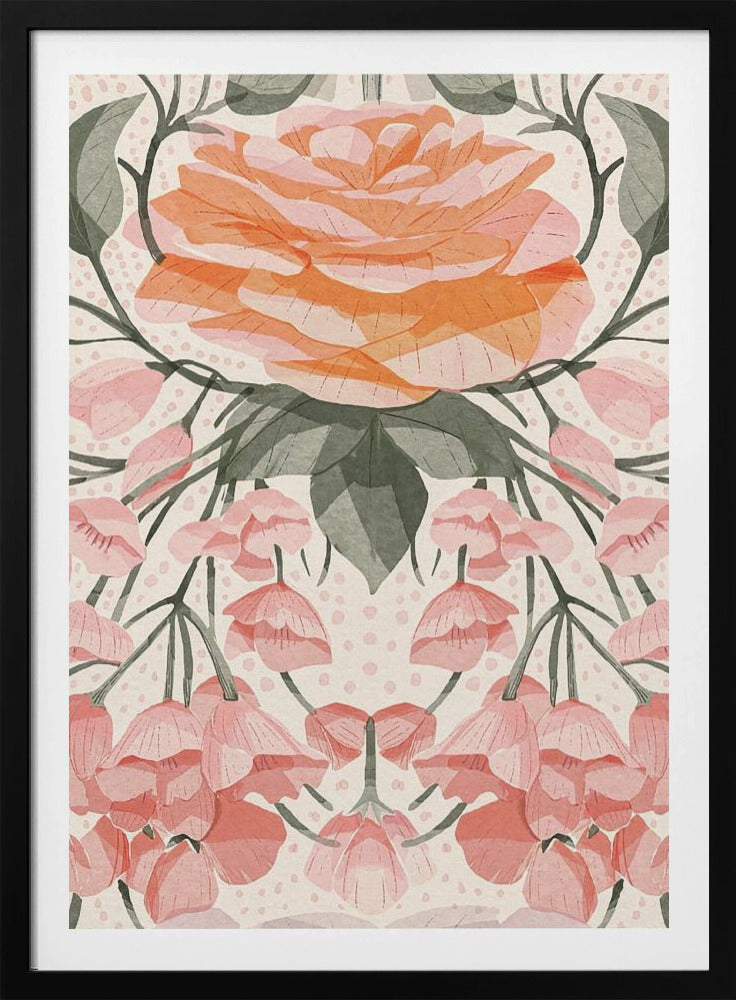 Cascading roze rozen | Poster