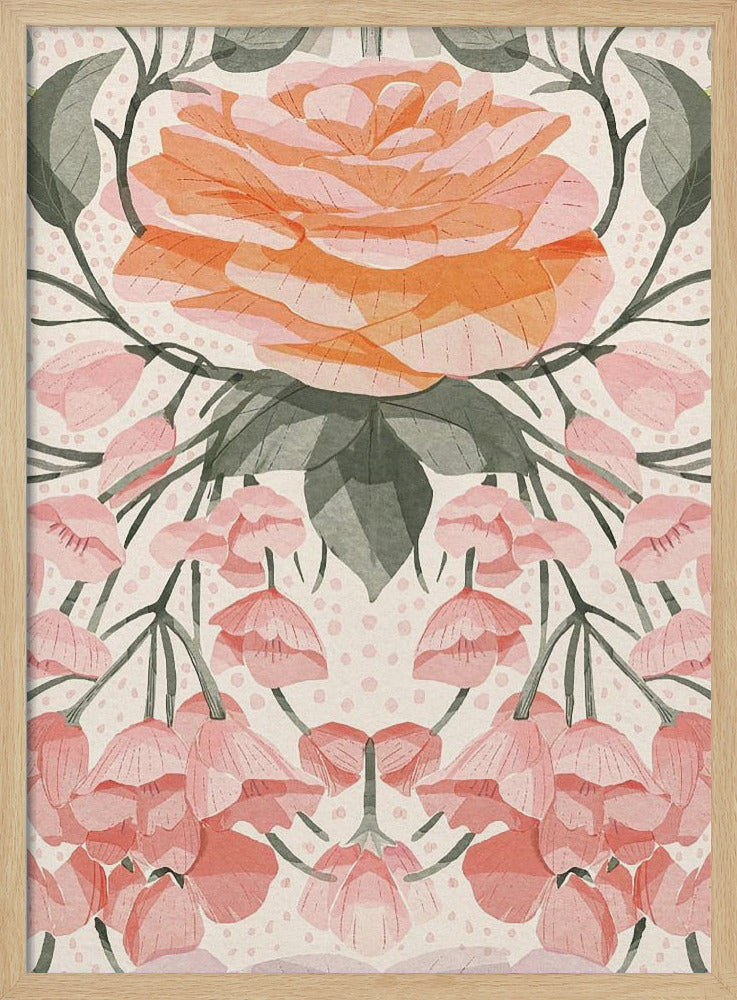 Cascading roze rozen | Poster
