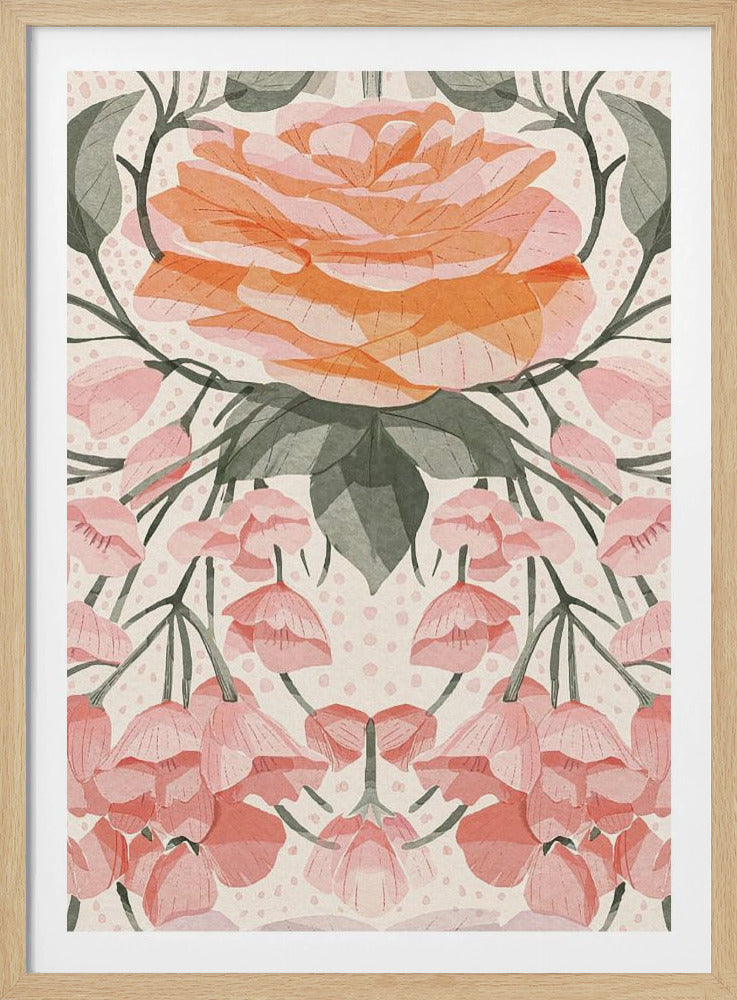 Cascading roze rozen | Poster
