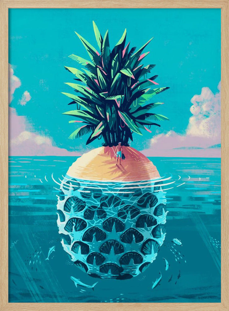 Gestrand op Pineapple Island | Poster