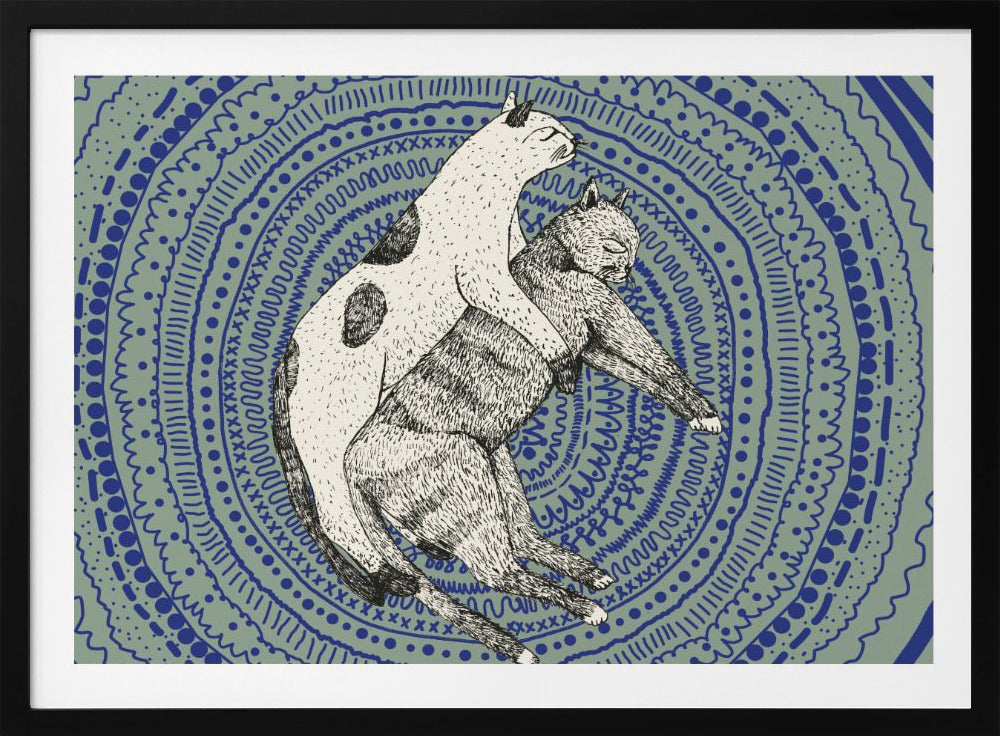 Twee katten | Poster