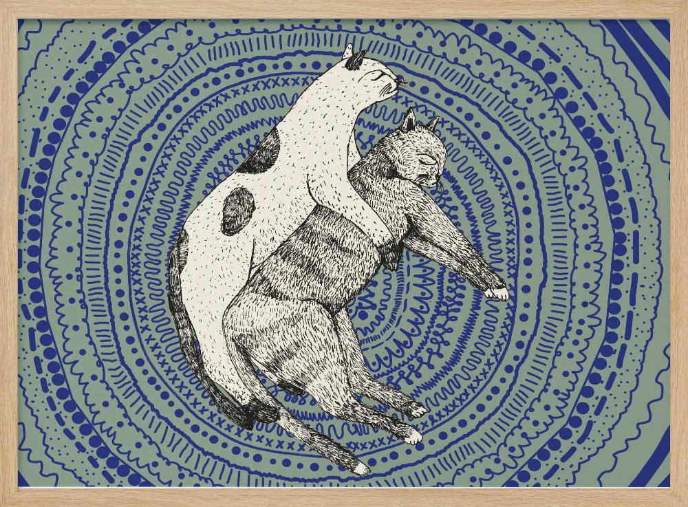 Twee katten | Poster