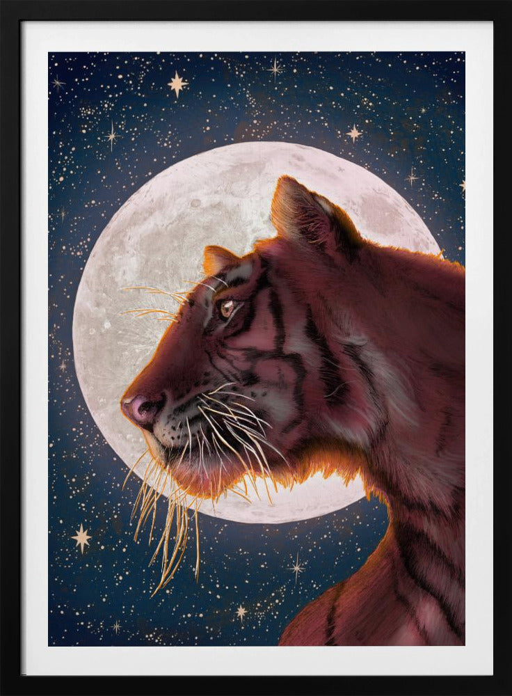 Maan en Tijger Kleur Groot | Poster
