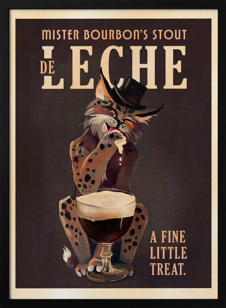 Bourbon De Leche Guinness-stijl kattenkunst | Poster