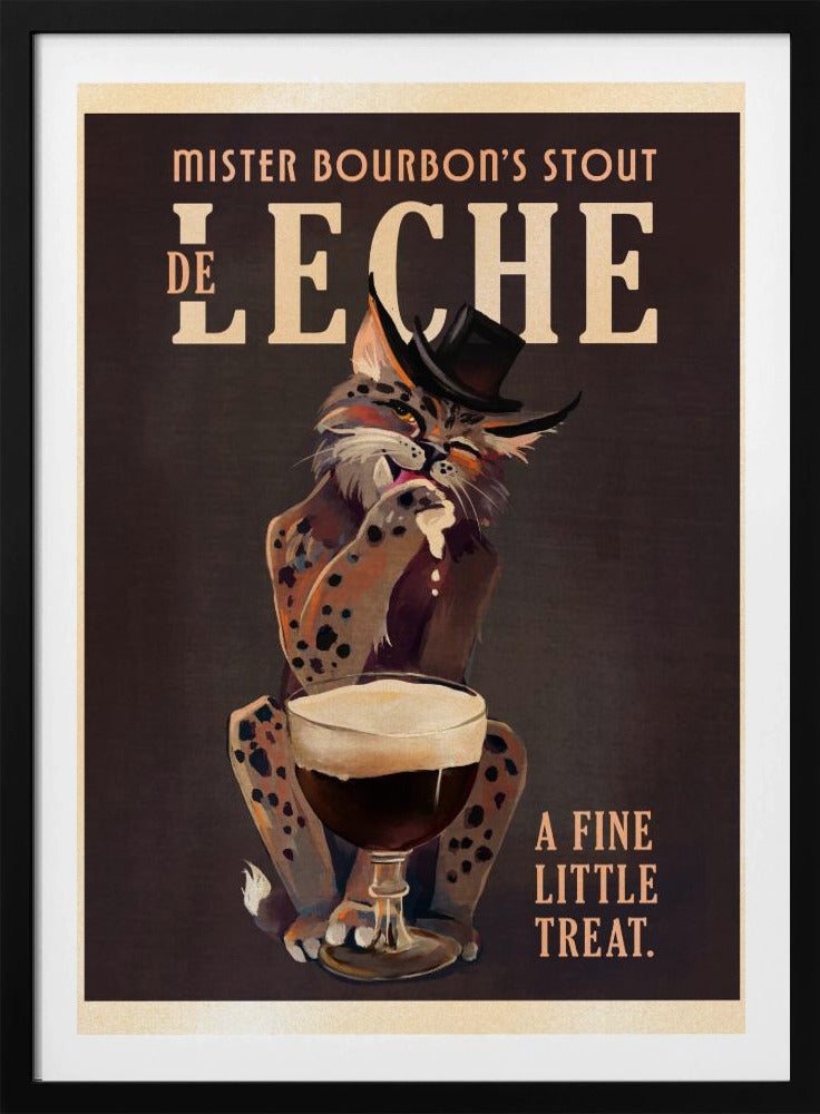 Bourbon De Leche Guinness-stijl kattenkunst | Poster