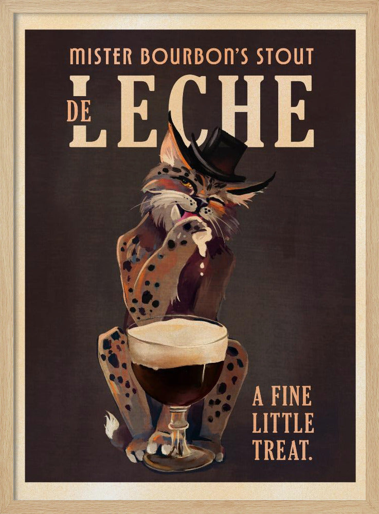 Bourbon De Leche Guinness-stijl kattenkunst | Poster