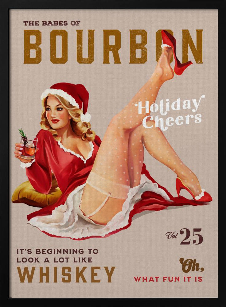 Babes of Bourbon Vol 25 Holiday Cheer Kerst Pinup | Poster
