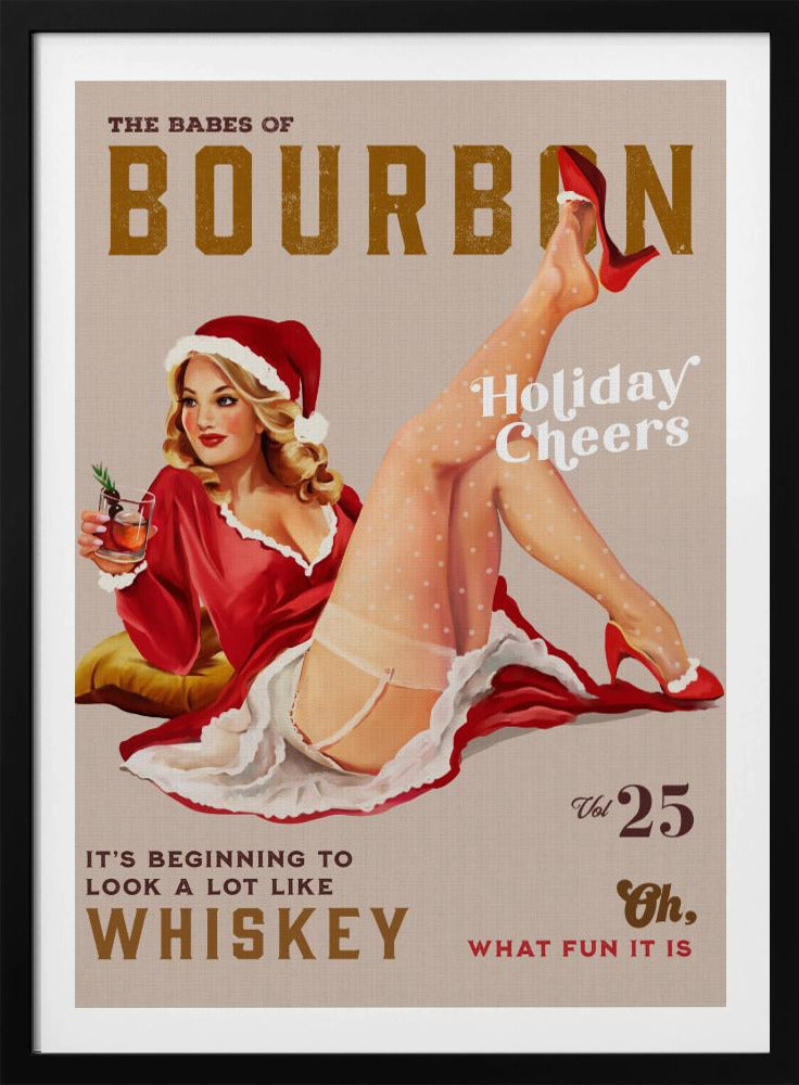 Babes of Bourbon Vol 25 Holiday Cheer Kerst Pinup | Poster