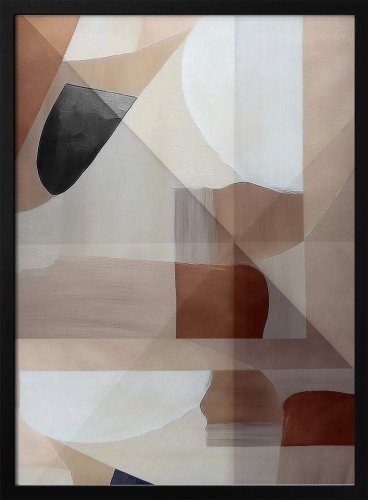 Abstract Koper Neutraal Toon Schilderij 2 | Poster