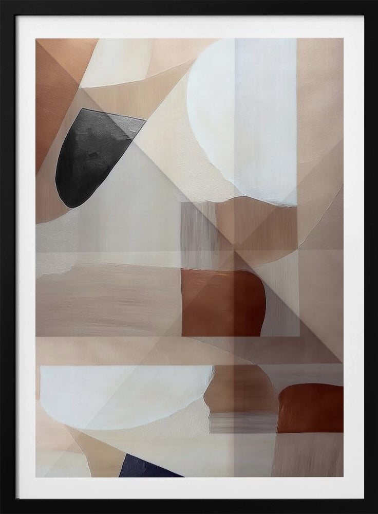 Abstract Koper Neutraal Toon Schilderij 2 | Poster