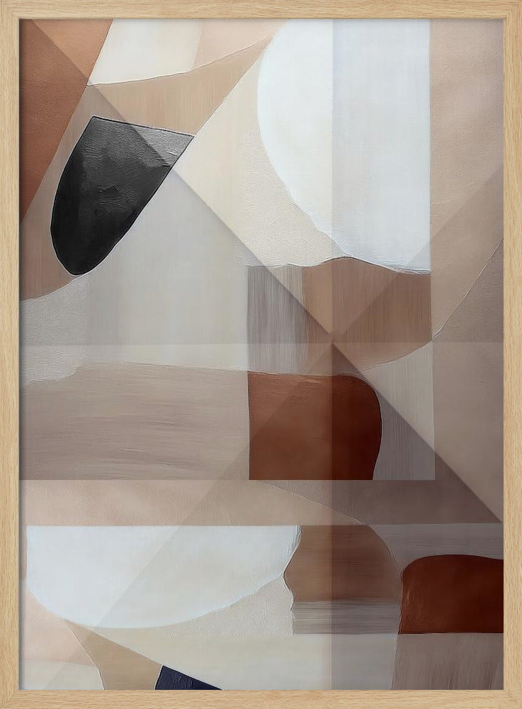 Abstract Koper Neutraal Toon Schilderij 2 | Poster